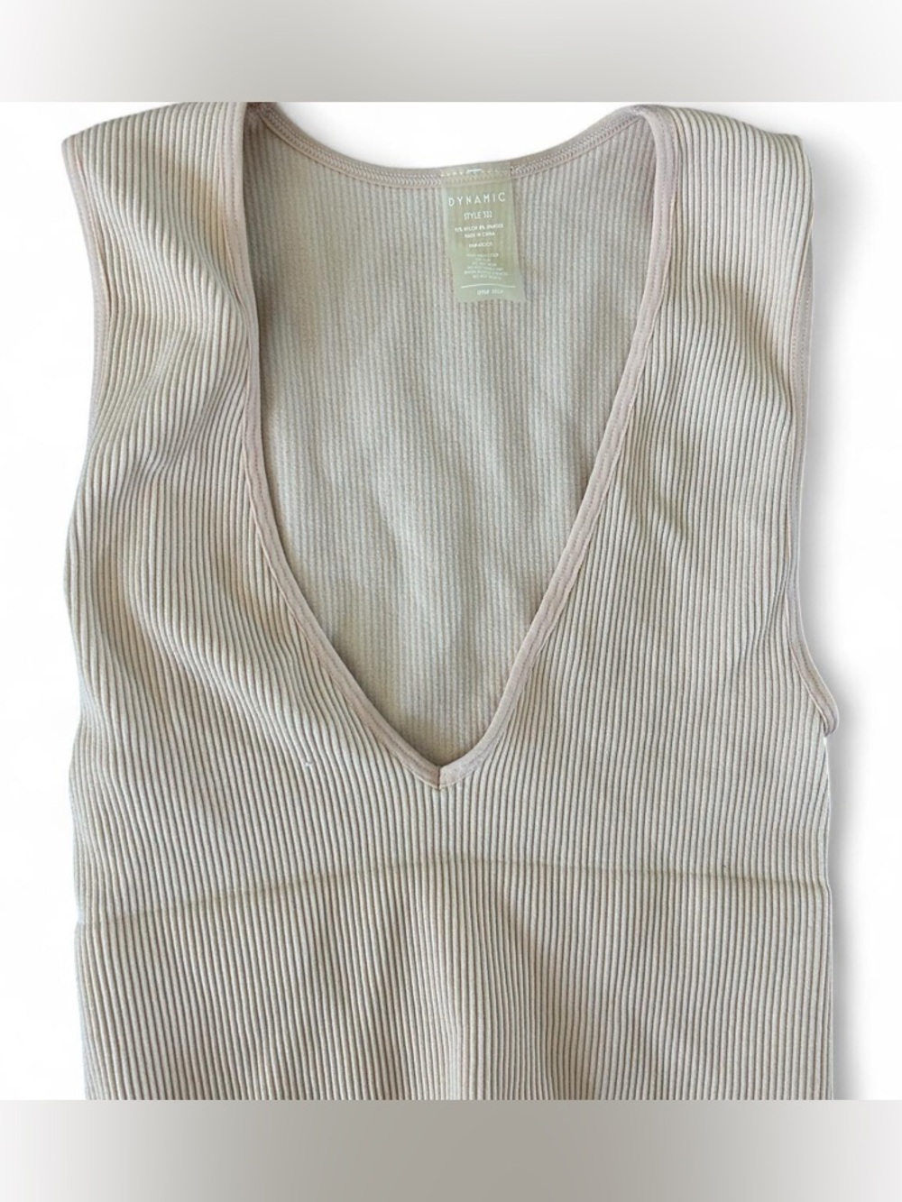 Dynamic Pink Plunge V-neck Ribbed Tank Crop Top